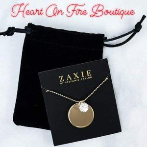 GOLD PENDANT NECKLACE W/ BEAUTIFUL CZ DIAMOND